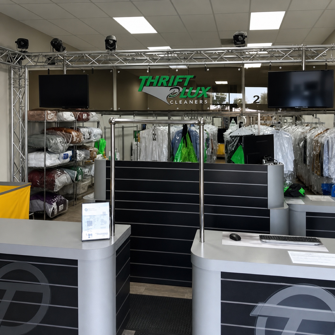 Inside Thrift DLux Cleaners West Ann Rd