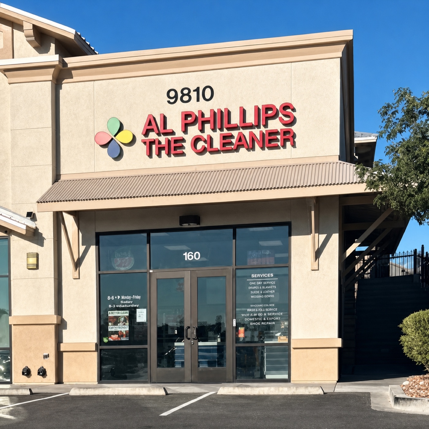 Al Phillips Cleaners storefront at 9810 W. Skye Canyon Park Dr.
